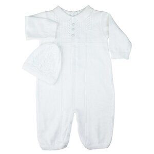 Feltman Brothers Boys Collar Knit Longall, 9mths - Soft Blue